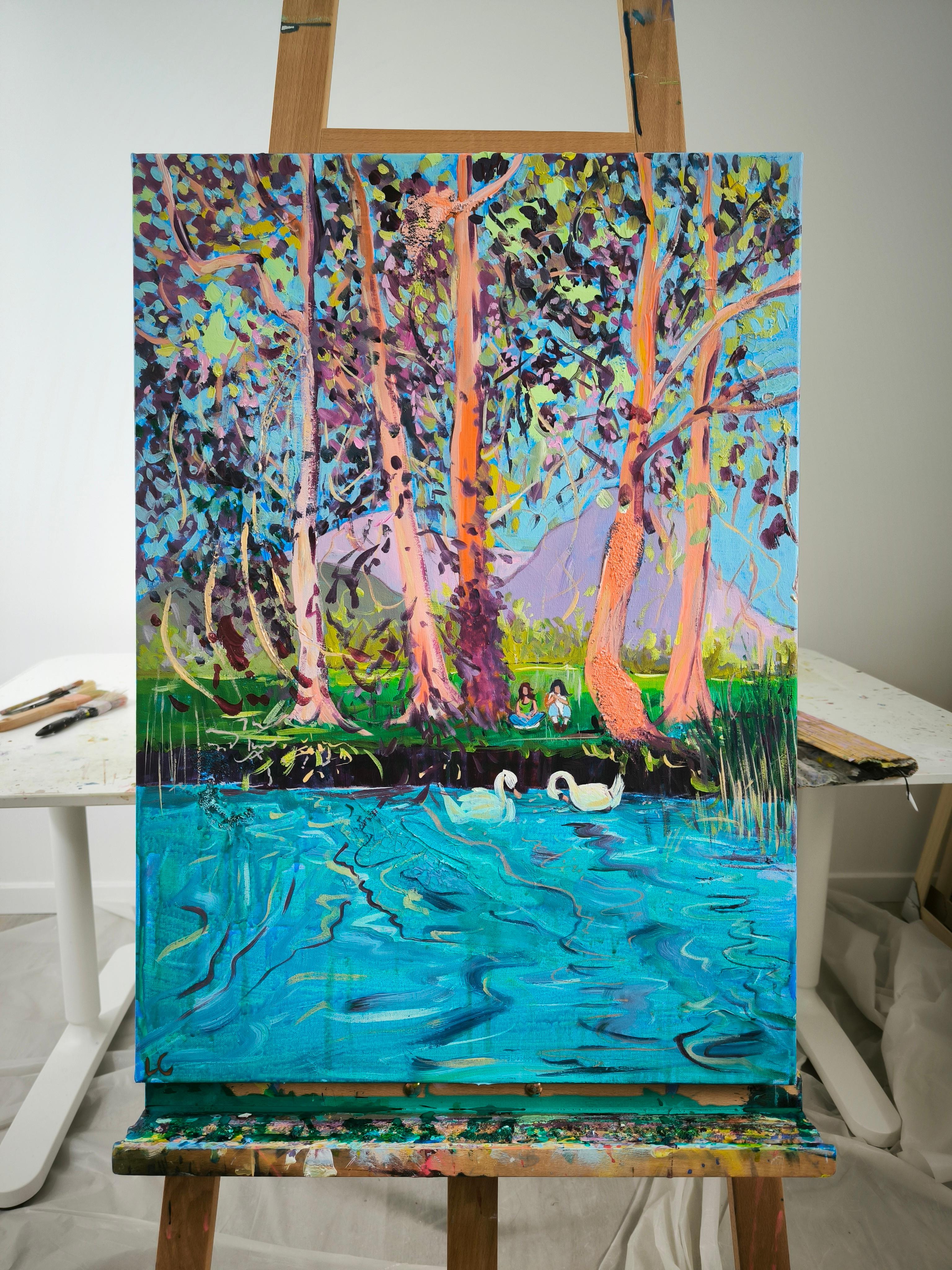 Paysages français rêveurs - Painting de  Linda Clerget