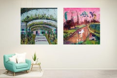 Promenade florale et ciel rose - Diptyque