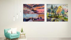 "Gentle Turbulences" & "Water Dream Facing Moret-sur-Loing" — Diptych