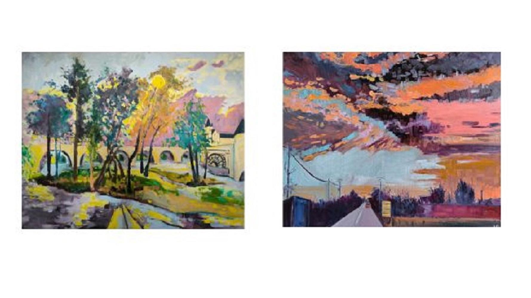 "Gentle Turbulences" & "Water Dream Facing Moret-sur-Loing" — Diptych