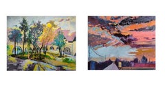 "Gentle Turbulences" & "Water Dream Facing Moret-sur-Loing" — Diptych