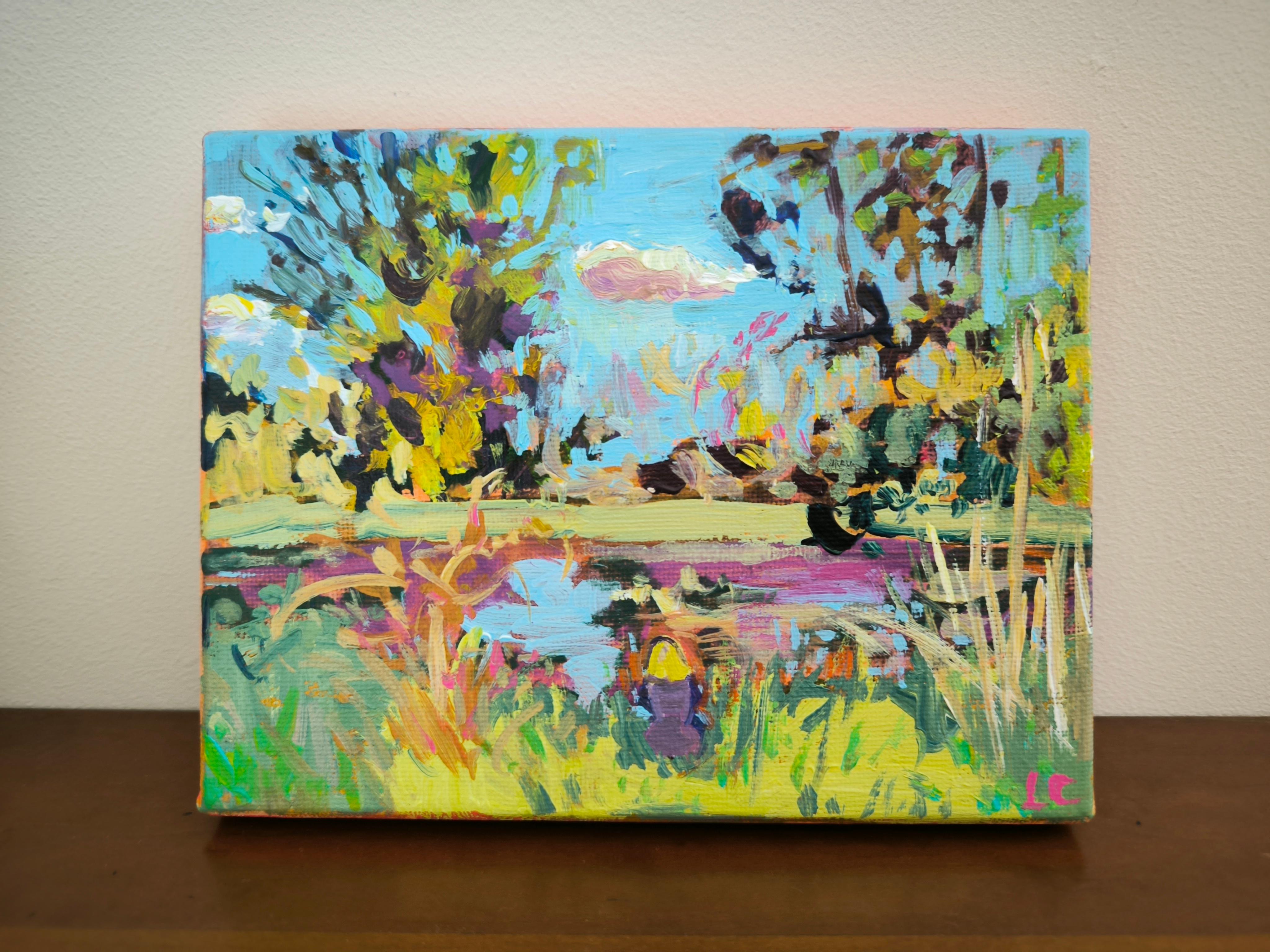Introspection par l'eau - Painting de  Linda Clerget