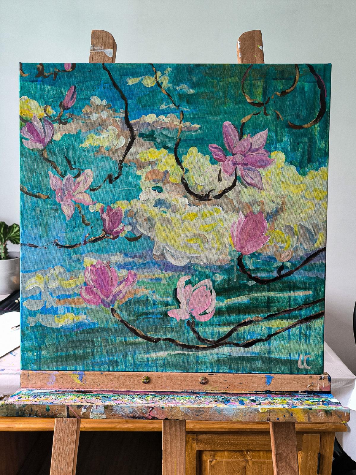MAGNOLIA FOREVER - Painting by  Linda Clerget