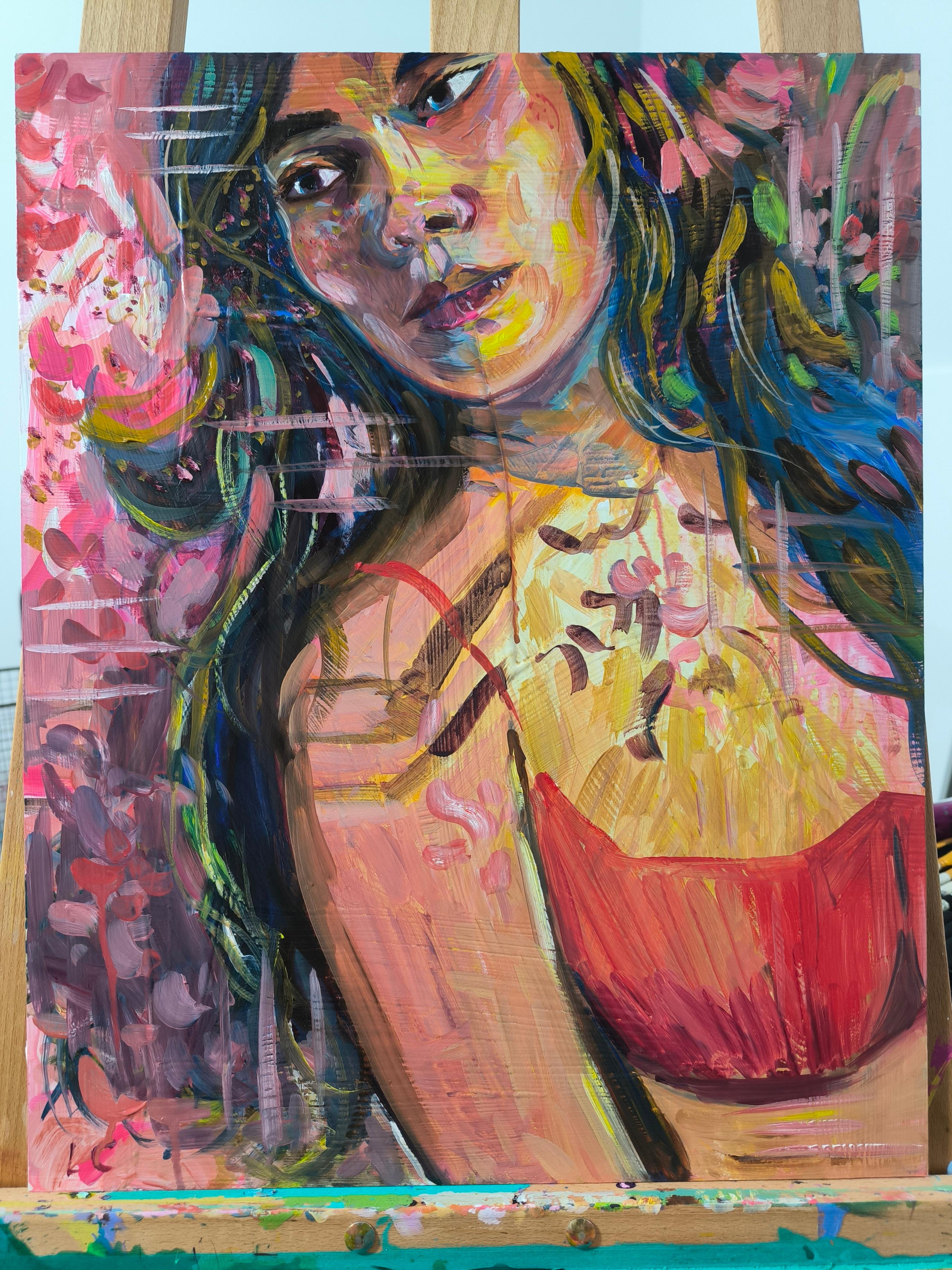 Susurros de plantas - Painting de  Linda Clerget