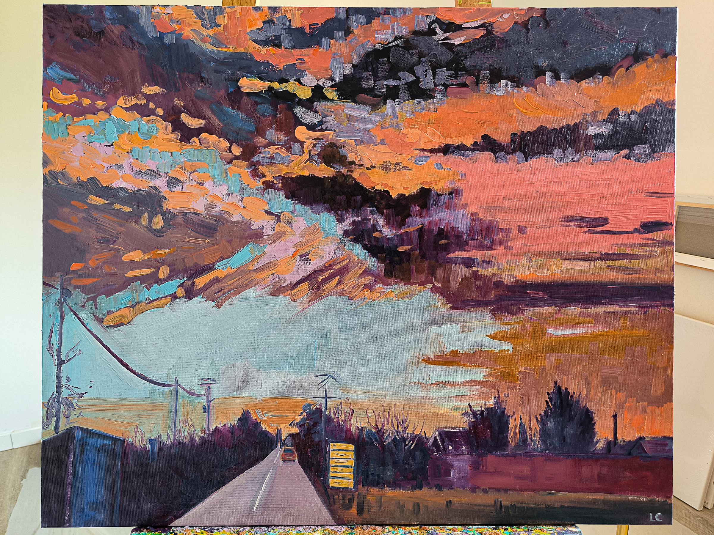 Turbolenze morbide - Painting di  Linda Clerget