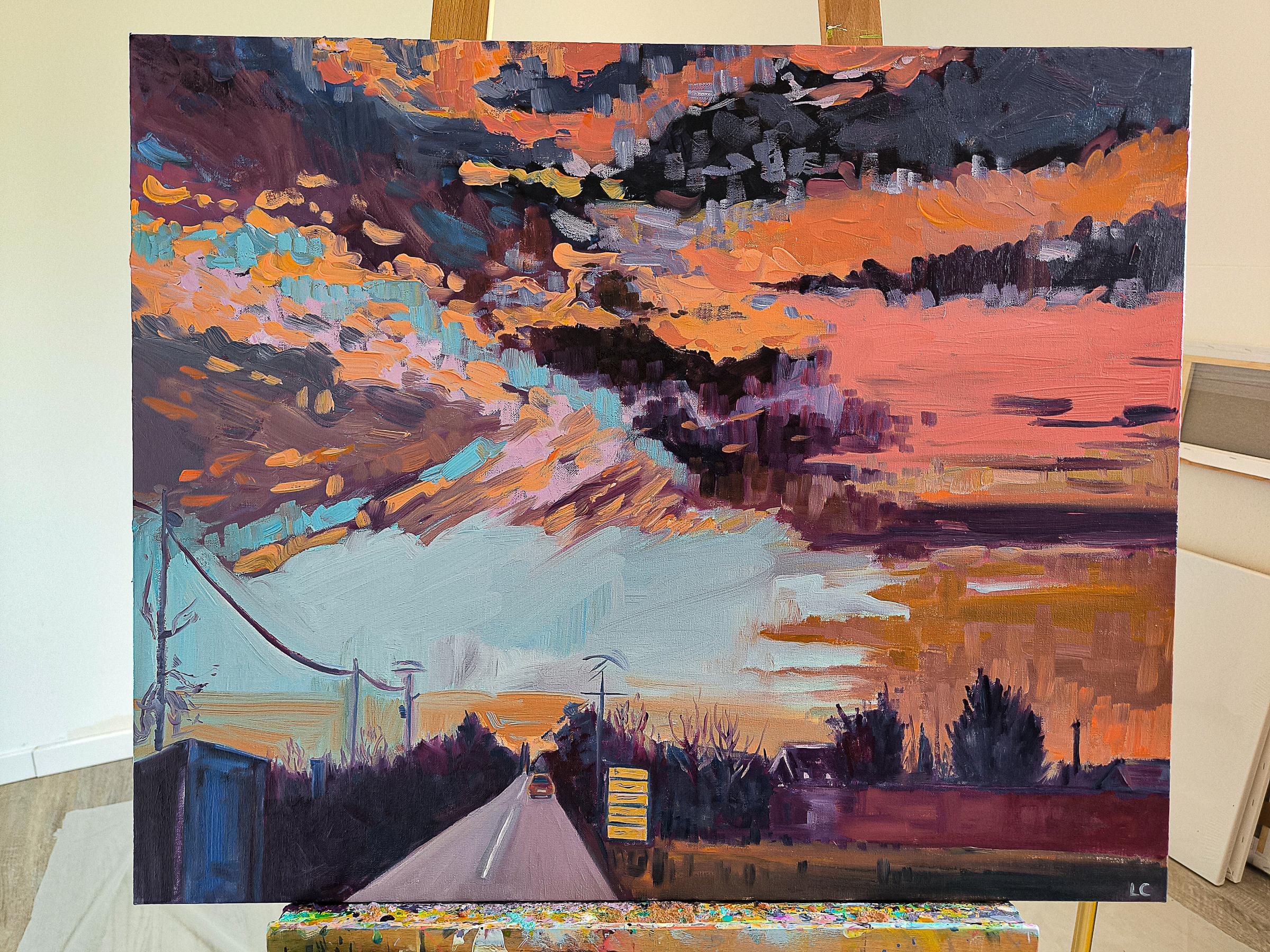 Turbolenze morbide - Painting Impressionismo di  Linda Clerget