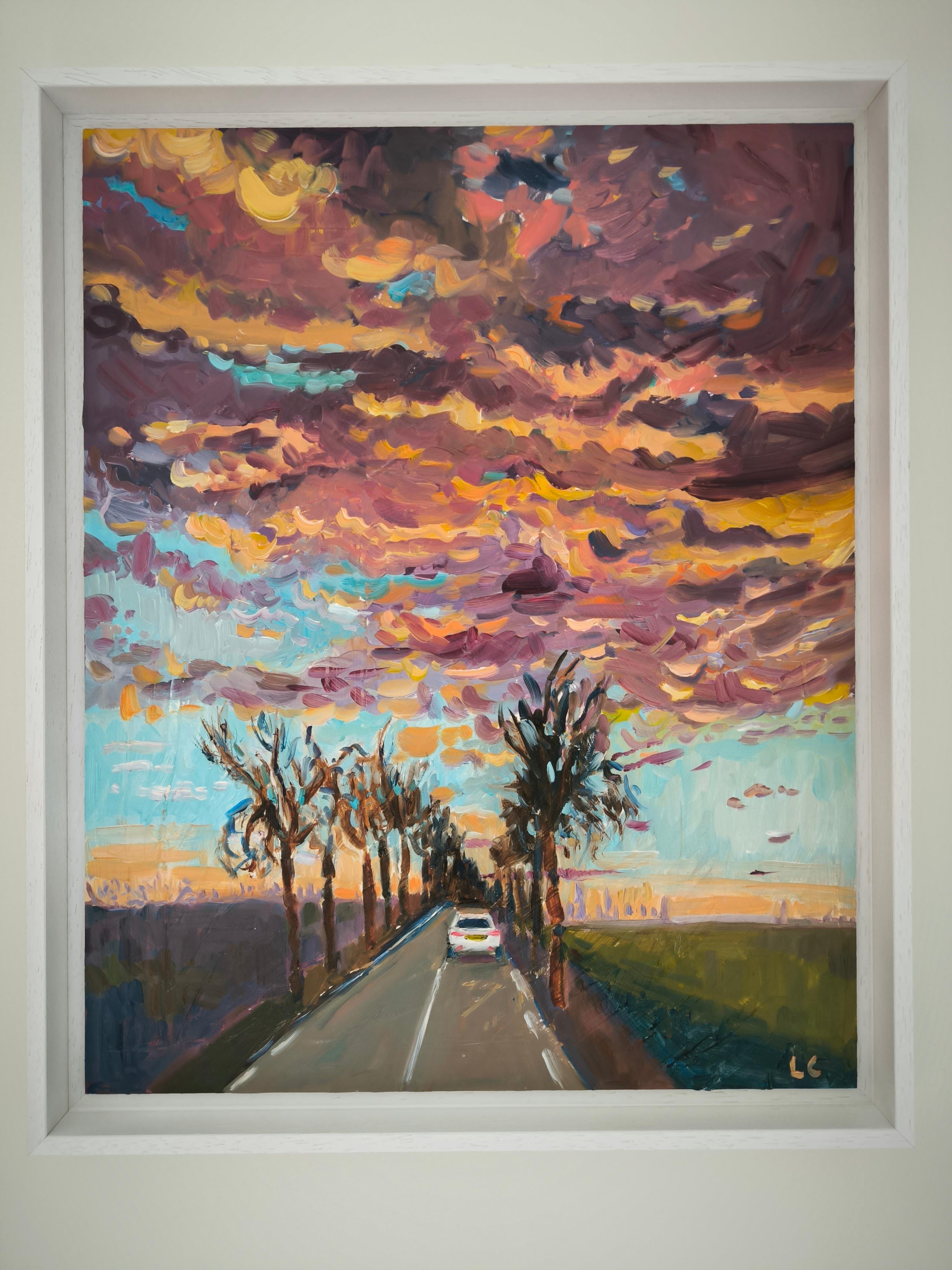 Landscape Painting  Linda Clerget - SKY OVER FAvorITE ROAD