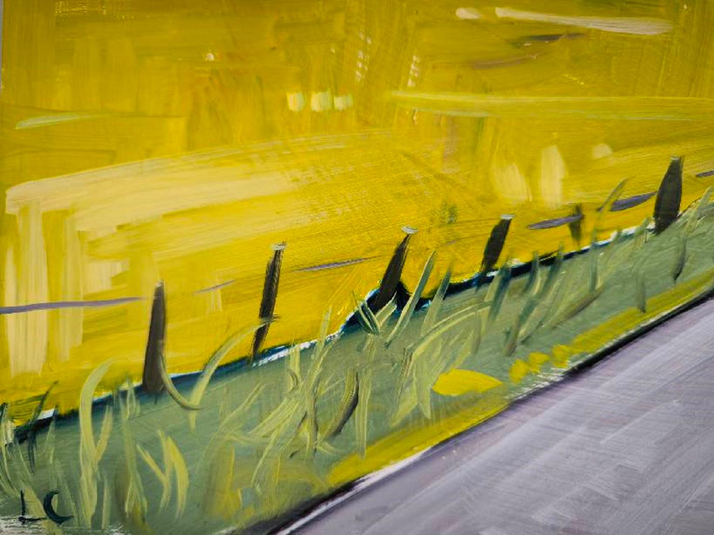 Sol sobre el campo - Painting Impresionista de  Linda Clerget