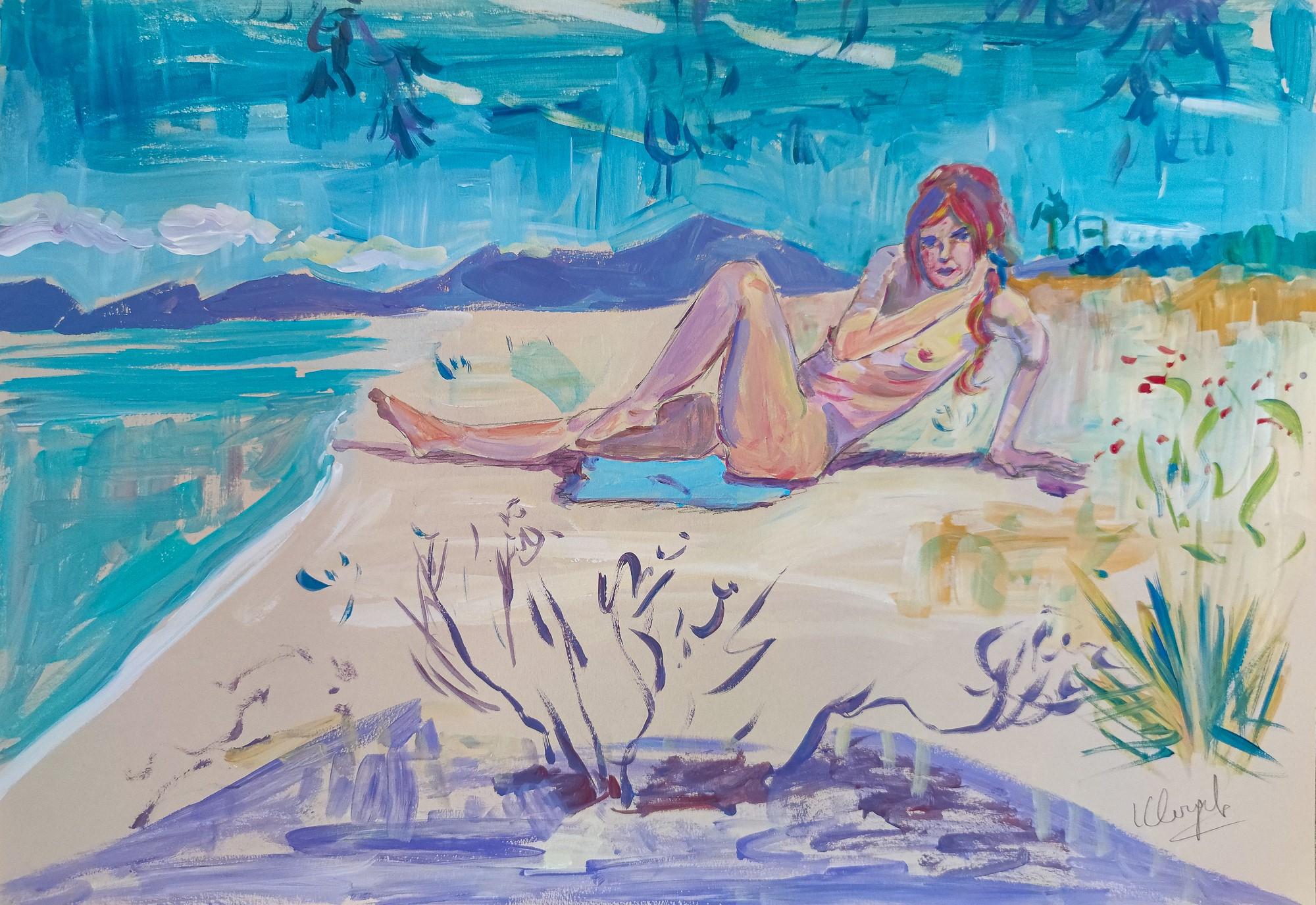  Linda Clerget Landscape Painting – Süßer Playa