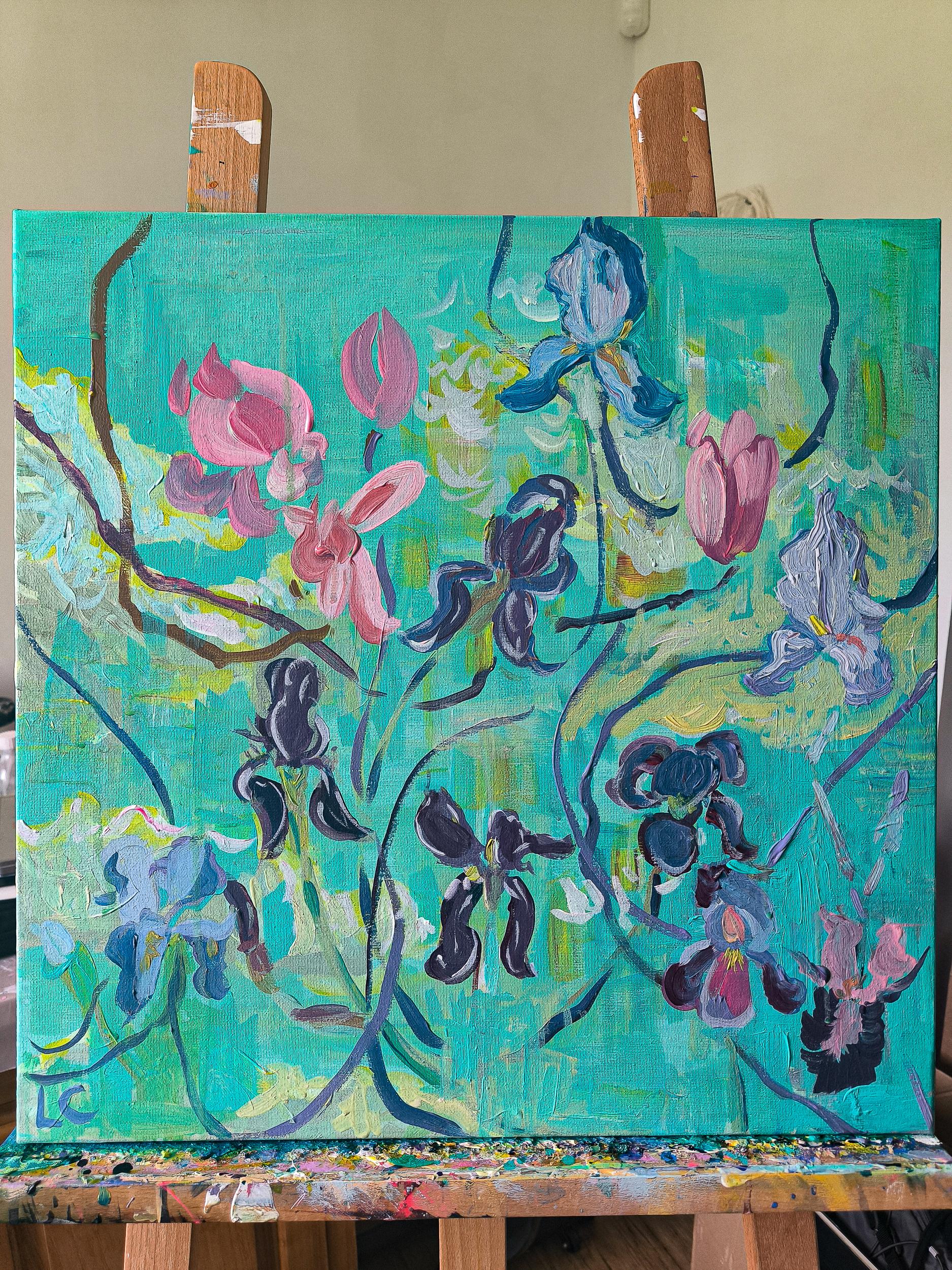 El jardín interior - Painting de  Linda Clerget
