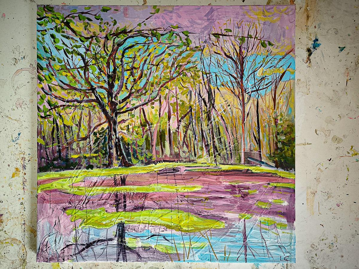 Árbol del agua - Painting de  Linda Clerget