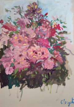Expressive and gestural flower painting 'Always Roses'