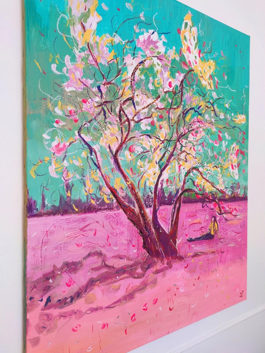Paysage contemporain « Old friends » (amis vieux) - Moderne Painting par Linda Clerget