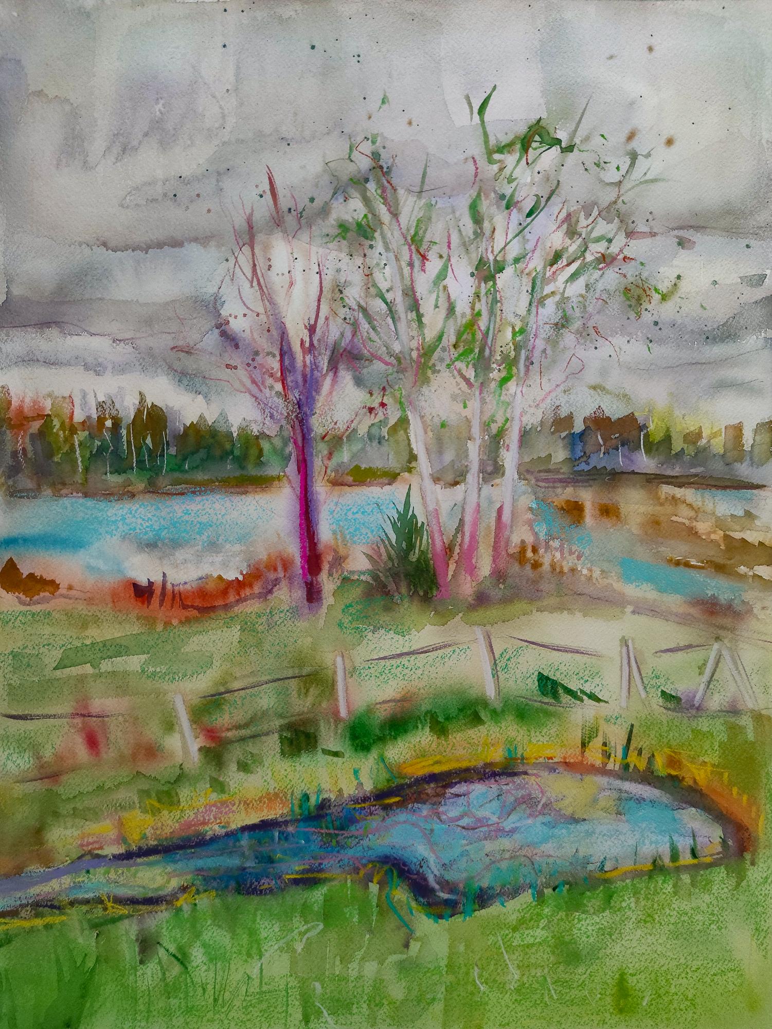 Dyptic around the Episy marshes - Art by Linda Clerget