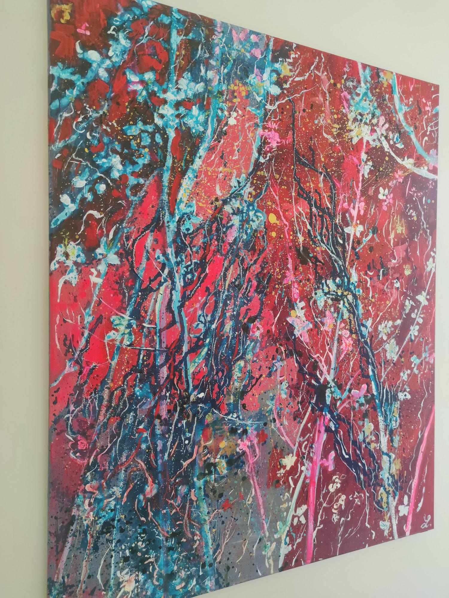 Eco di schiusa - Painting Espressionismo astratto di Linda Clerget