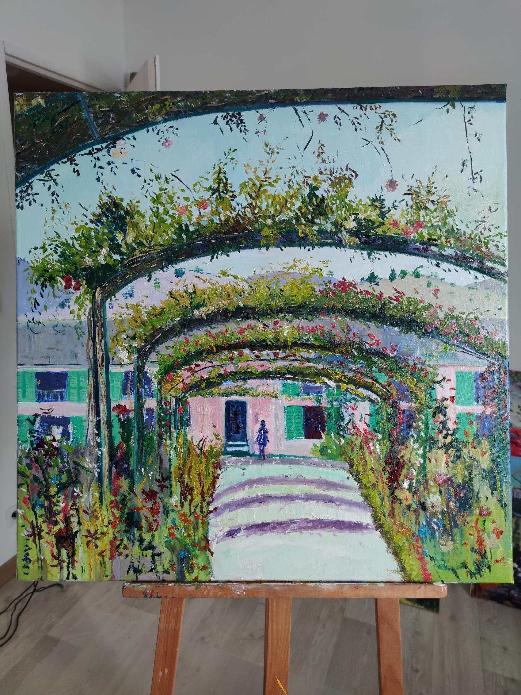 Paisaje impresionista del jardín de Giverny 