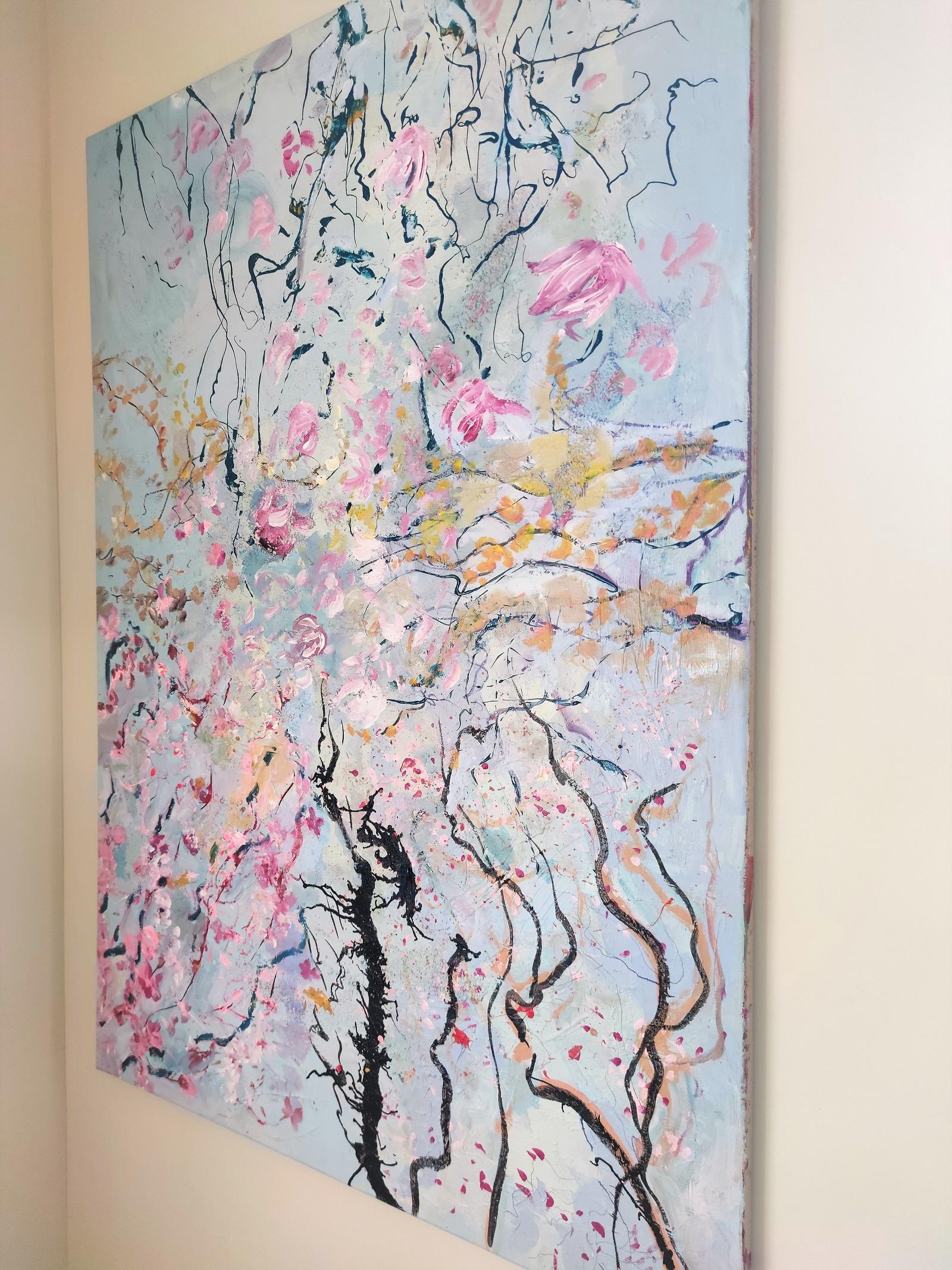 Large floral painting, 