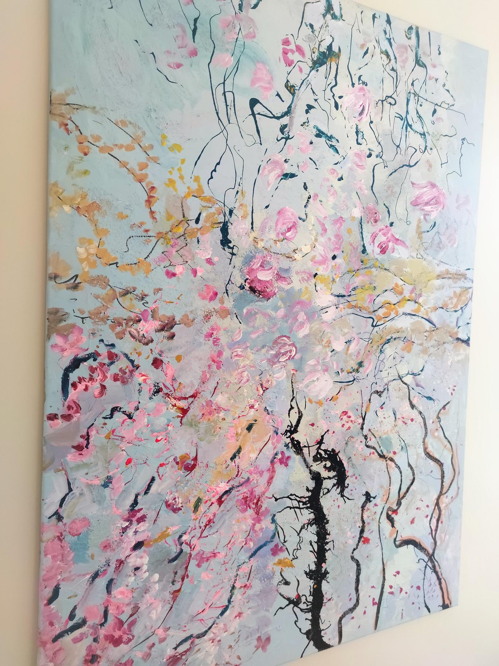 Large floral painting, 