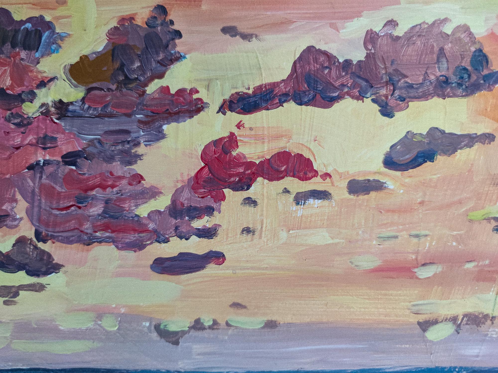 Acrylique sur carton : « One Last Wave » de Linda Clerget en vente 5