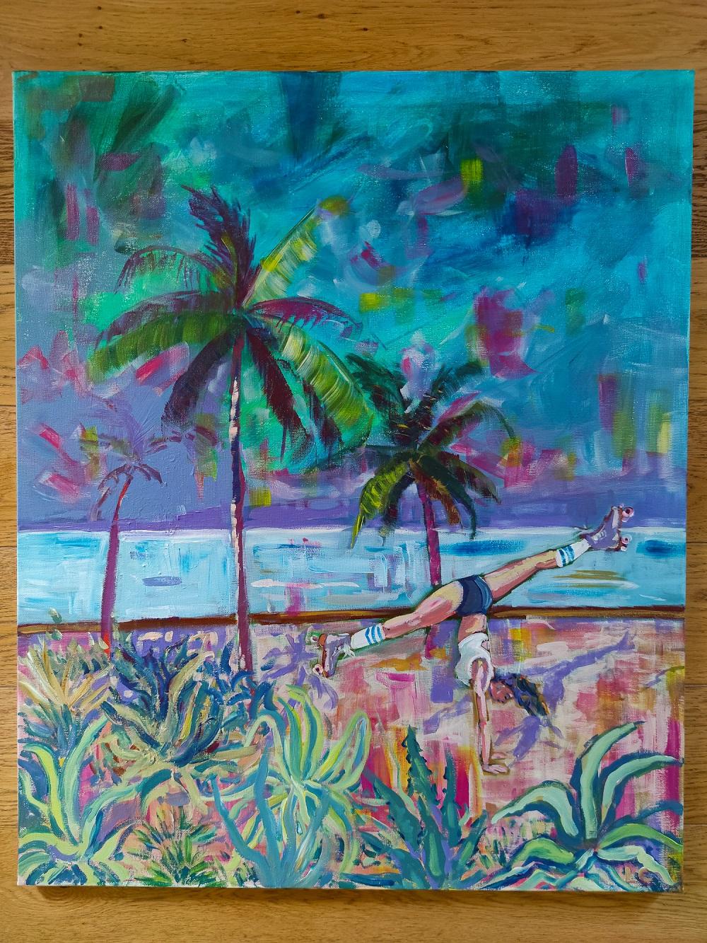 Strech the Noise - Fauvist Painting by Linda Clerget