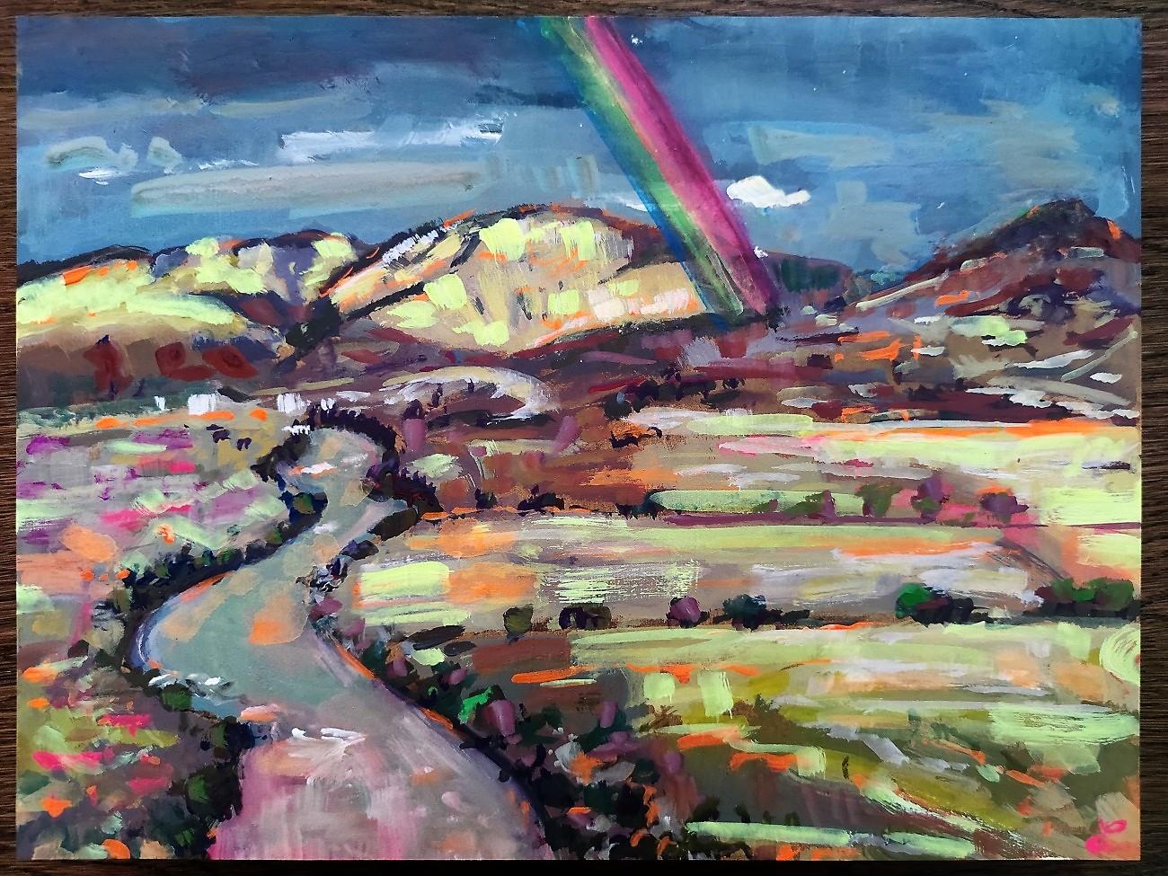 Wild Rainbow - Painting by Linda Clerget