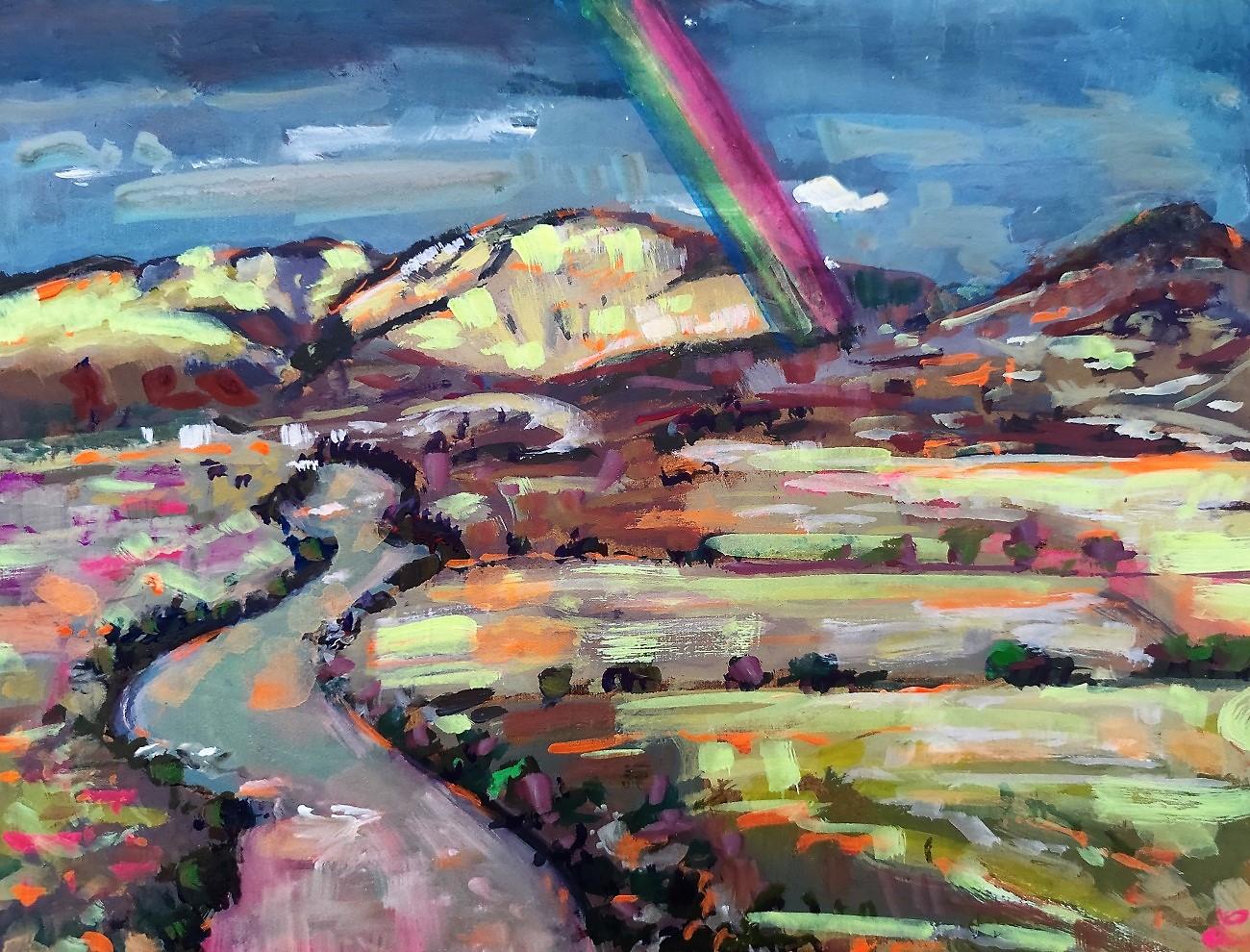 Linda Clerget Figurative Painting - Wild Rainbow
