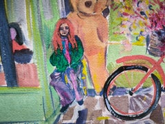 Parisian Twilight: The Bear, the Flowers, and the Café Light