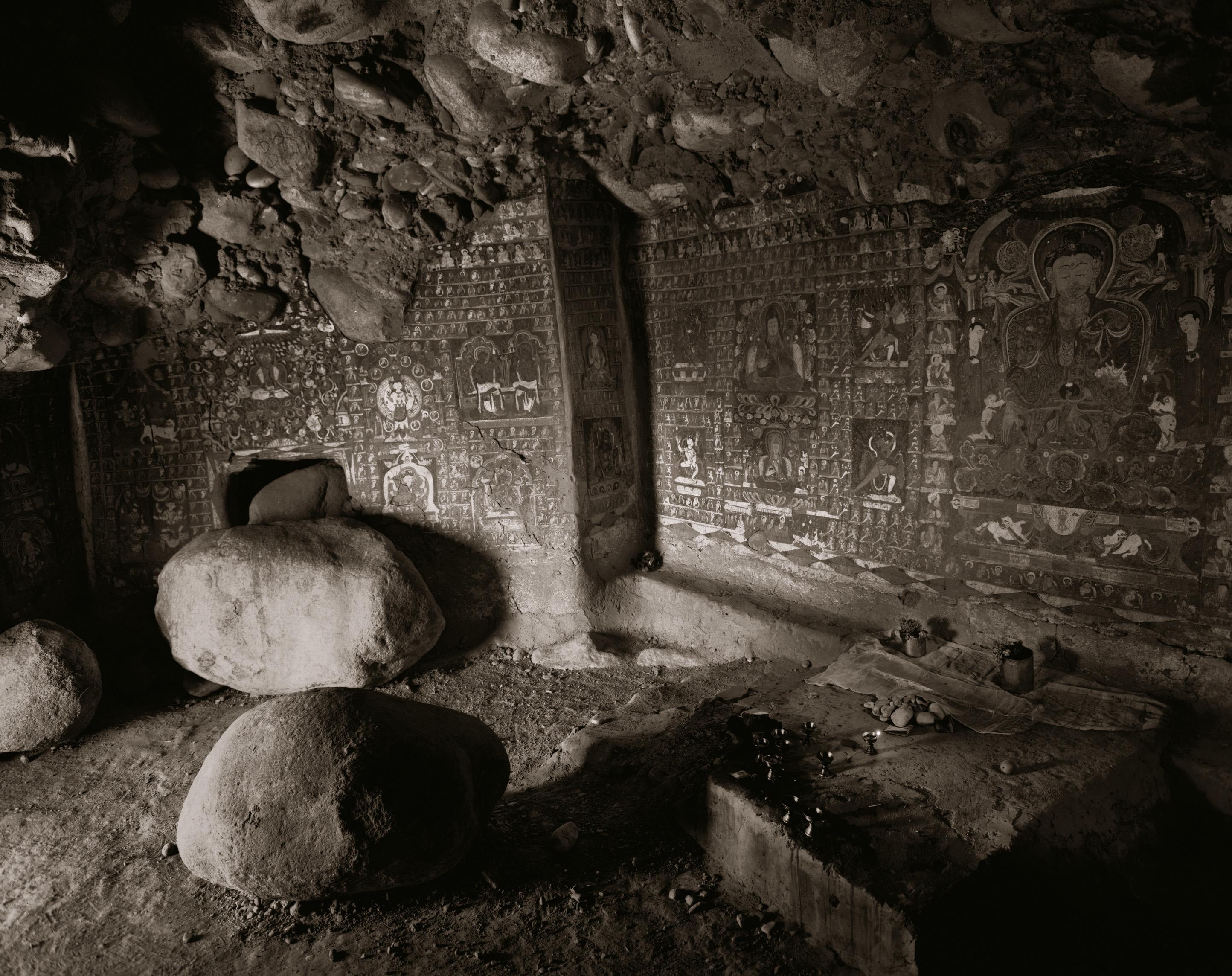 Linda Connor Black and White Photograph - Meditation Cave, Ladakh, India