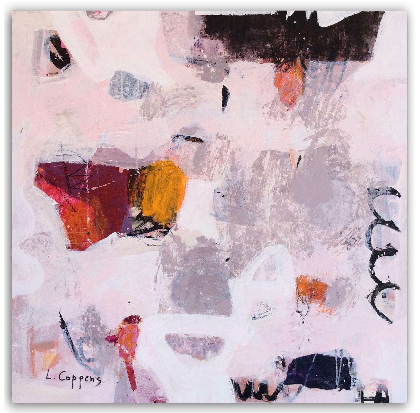 Linda Coppens Abstract Painting - A palette of mystery (Abstract painting)