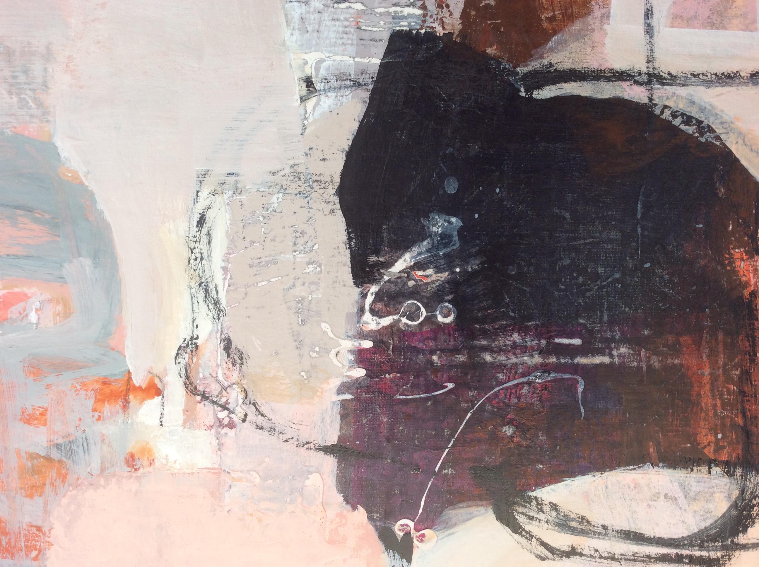 Poesia della vita 12 (Pittura astratta) - Abstract Painting Beige di Linda Coppens