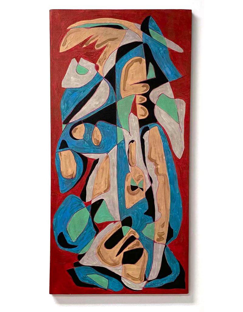 Abstract Painting de Linda Coppola - Pintura sobre lienzo acrílico expresionista abstracto americano