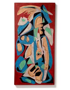 Abstrakt-expressionistisches Gemälde, Acryl-Leinwand, amerikanisch
