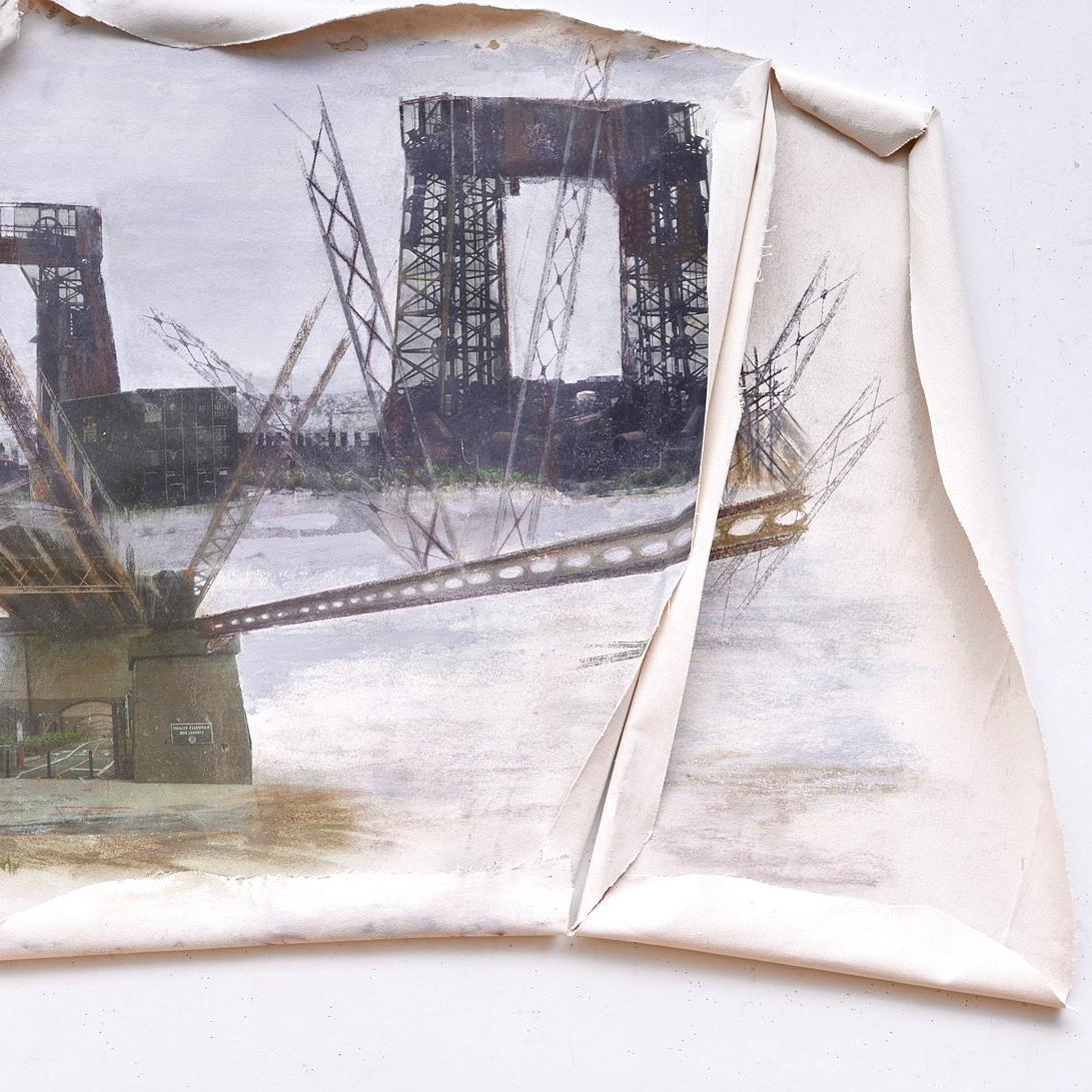Linda Cunningham, 'Randall's Island Connector', Pastello, Oggetti trovati, Tela in vendita 3