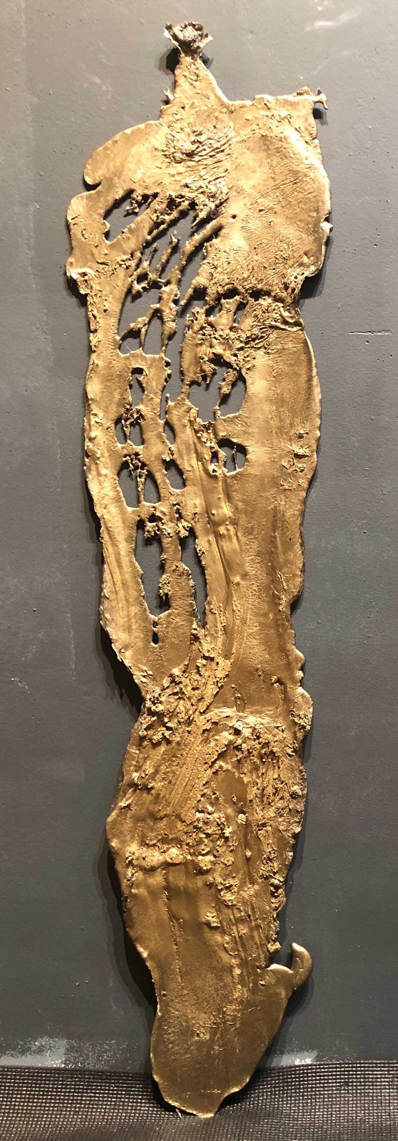 Linda Cunningham, Altered Currents 5, Sand-Cast Bronze Natural Patina, 2016-2018 4