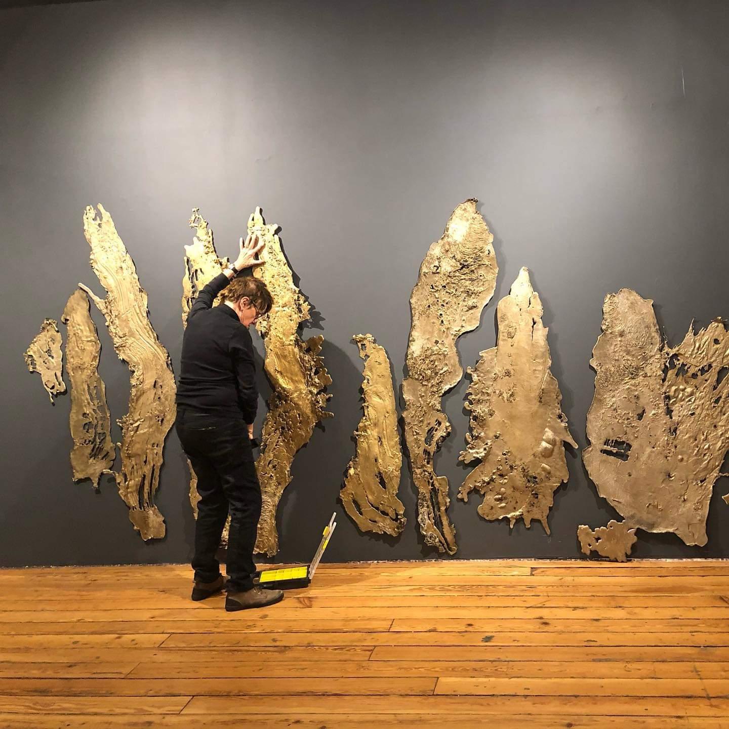 Linda Cunningham, Altered Currents, Sand-Cast Bronze Natural Patina, 2016-2018 10