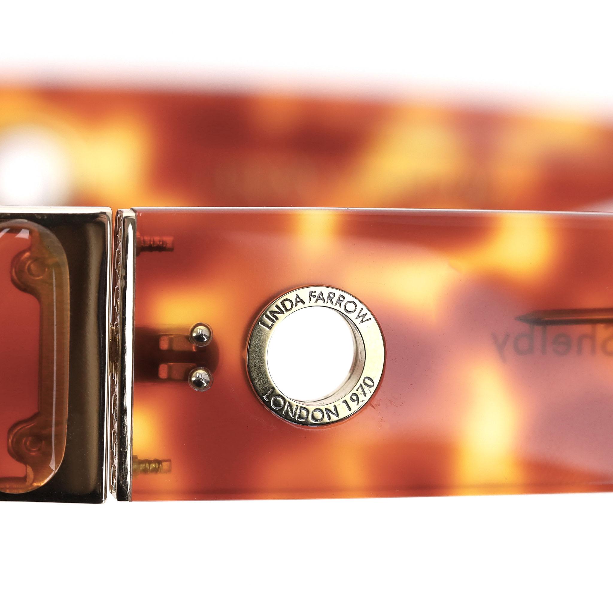 Linda Farrow 22k vergoldete Shelby-Sonnenbrille mit Schildpatt-Armen und Schildpatt-Armen 1