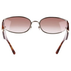 Linda Farrow 22k Gold Plated Shelby Sunglasses With Tortoiseshell Arms
