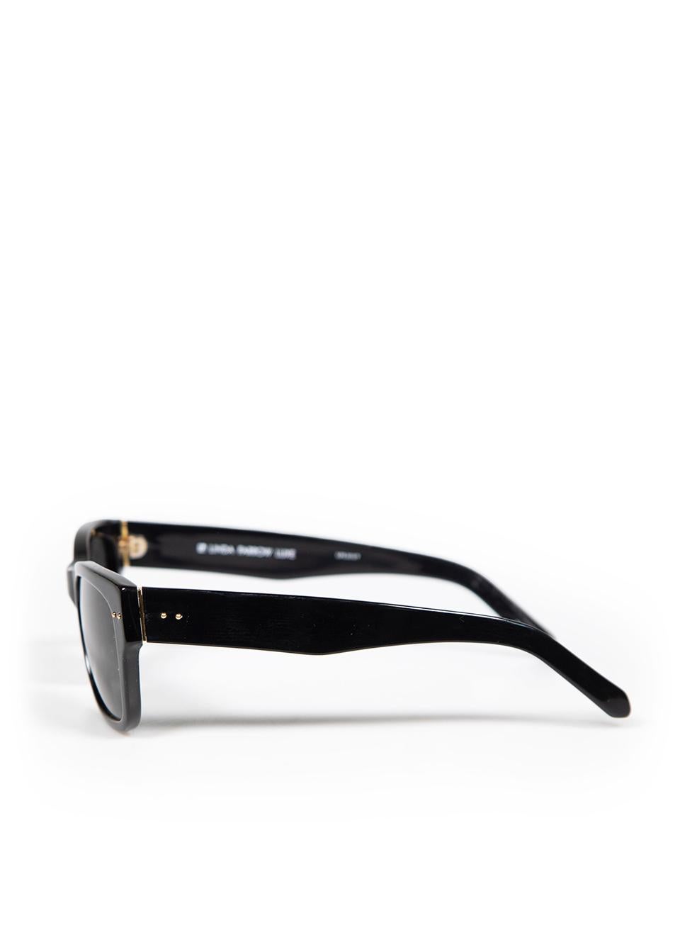 Women's Linda Farrow Black Wayfarer Sunglasses For Sale