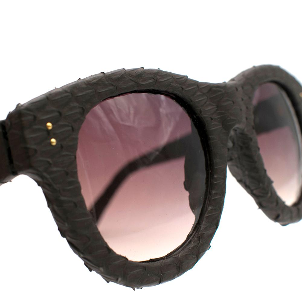 Linda Farrow Brown Python Sunglasses In Good Condition In London, GB