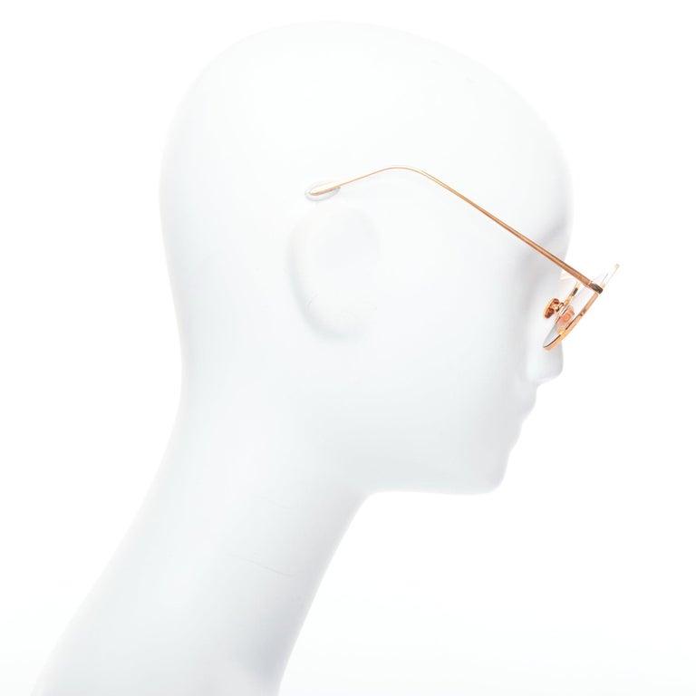 Linda Farrow Des Voeux Cat Eye Sunglasses LINDA FARROW Des Voeux LFL855/6 rose gold peach cat eye  main image 4