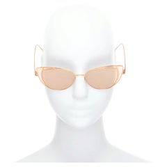 LINDA FARROW Des Voeux LFL855/6 rose gold peach cat eye sunglasses