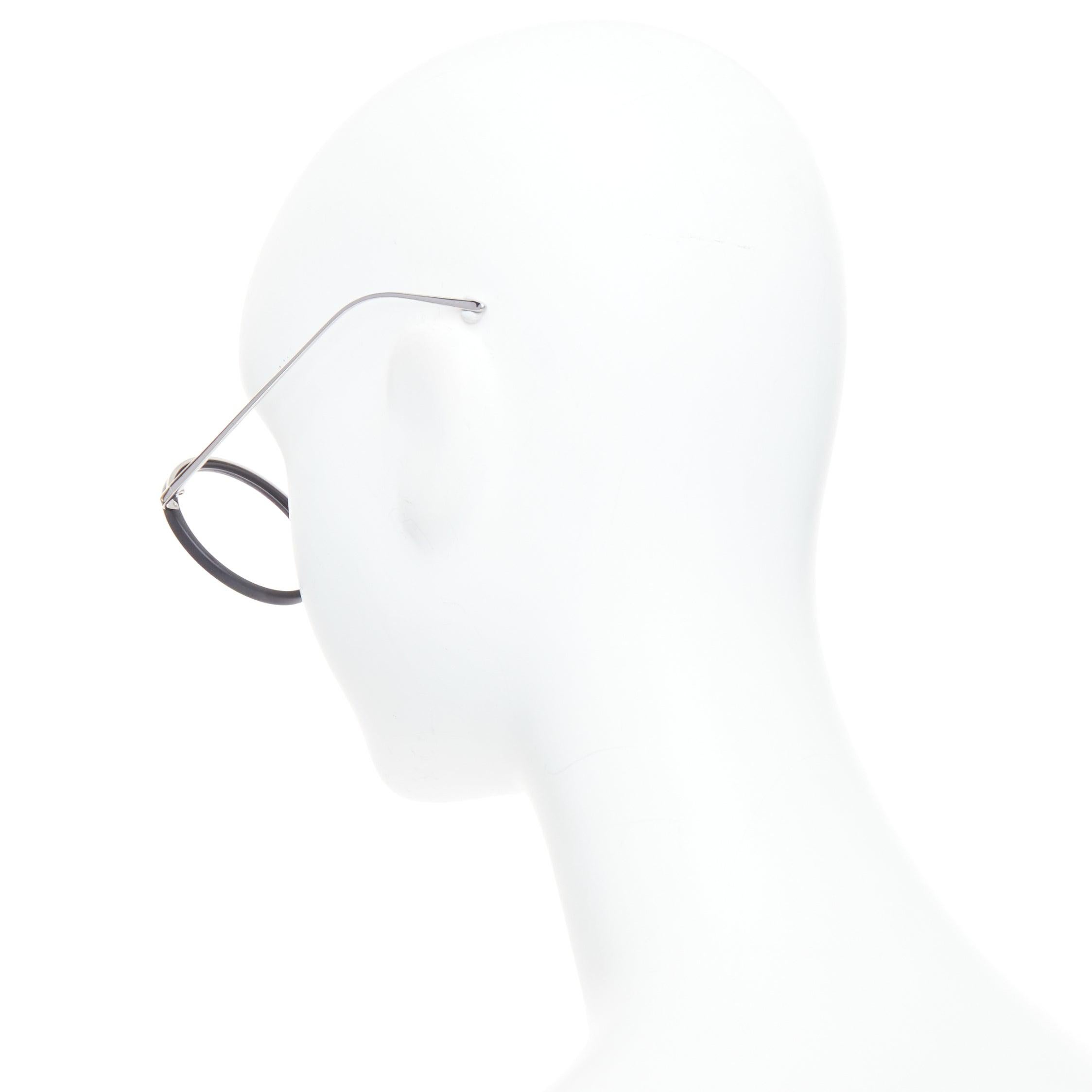 LINDA FARROW LFL239/21 black matte acetate round optical glasses en Excelente estado para la venta en Hong Kong, NT
