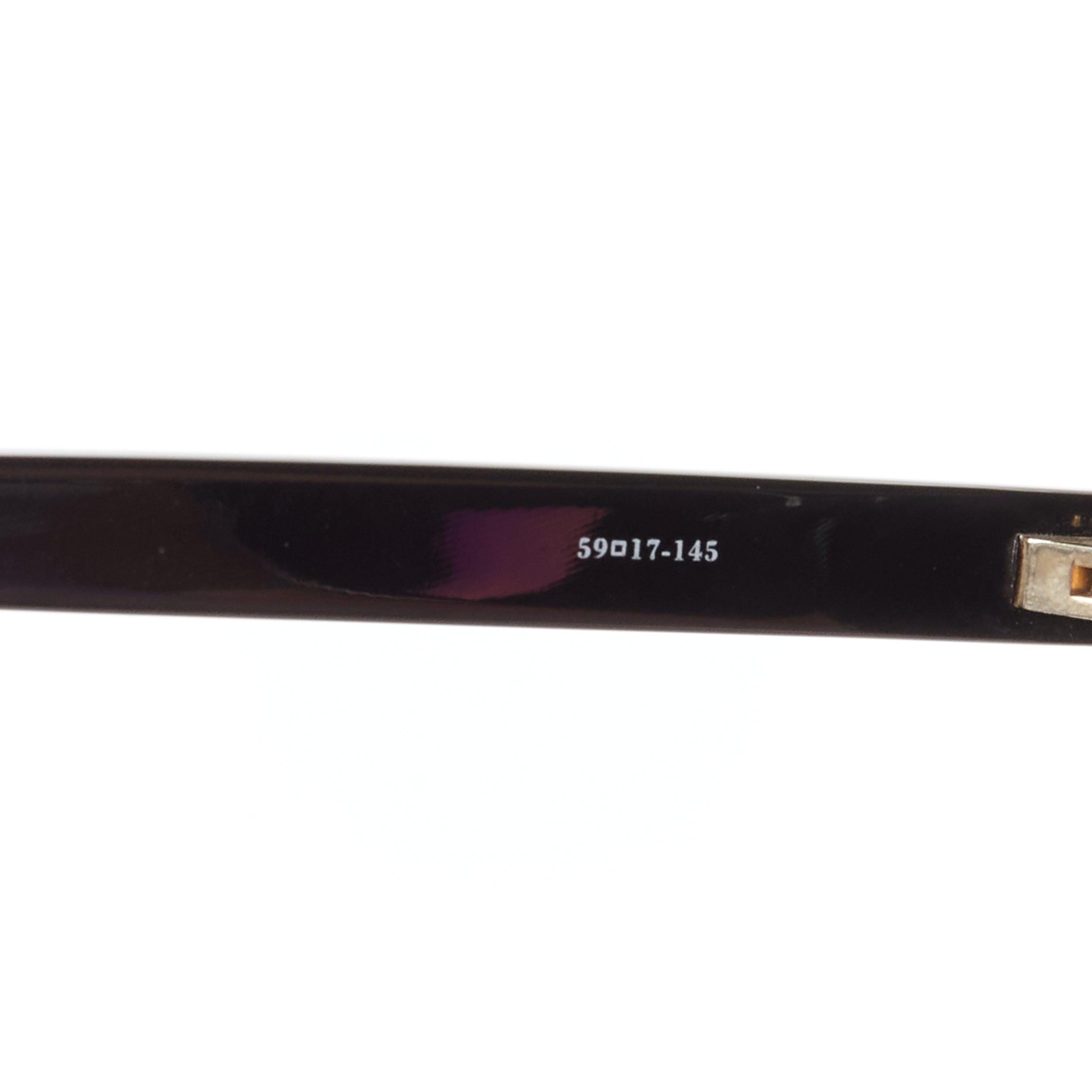 LINDA FARROW LFL671 Cat No.3 black round oversized bug eye sunglasses For Sale 4