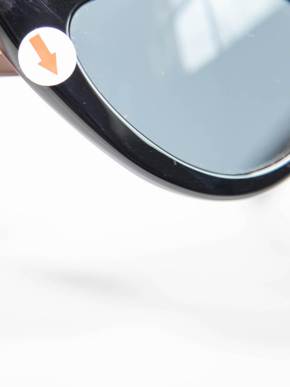 Linda Farrow Linda Farrow + The Attico Black Dora D-Frame Cateye Sunglasses en vente 1