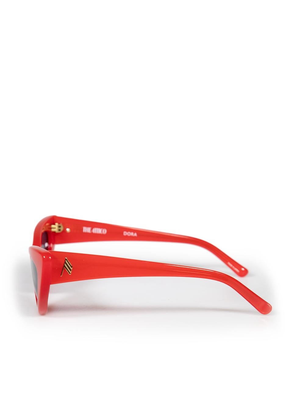 Women's Linda Farrow Linda Farrow + The Attico Red Dora D-Frame Cateye Sunglasses
