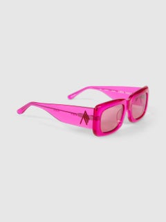 Linda Farrow Linda Farrow x The Attico Pink Rectangle Tinted Sunglasses