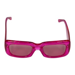 Linda Farrow Linda Farrow x The Attico Pink Rectangle Tinted Sunglasses