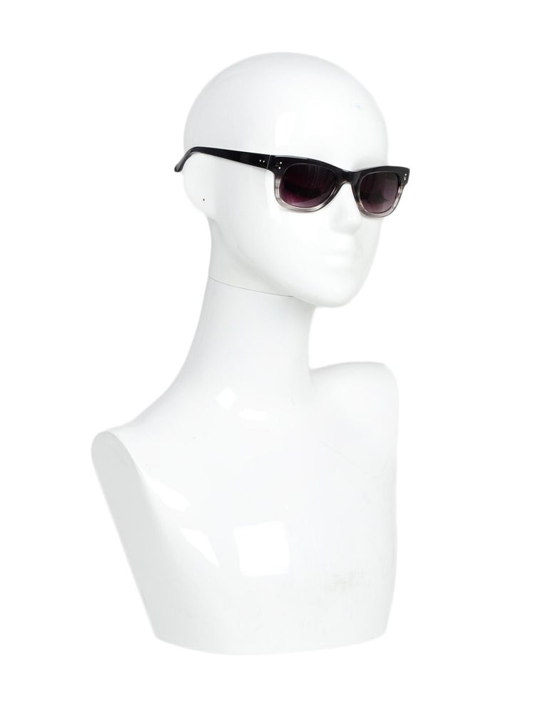 Linda Farrow Luxe Black/Grey Ombre Sunglasses W/ Case For Sale at ...