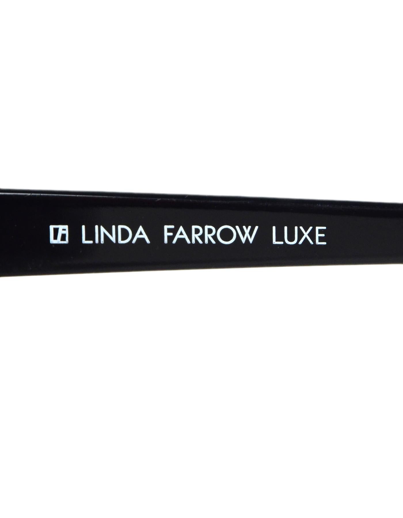 Linda Farrow Luxe schwarz/graue Ombré-Sonnenbrille mit Etui im Angebot 3