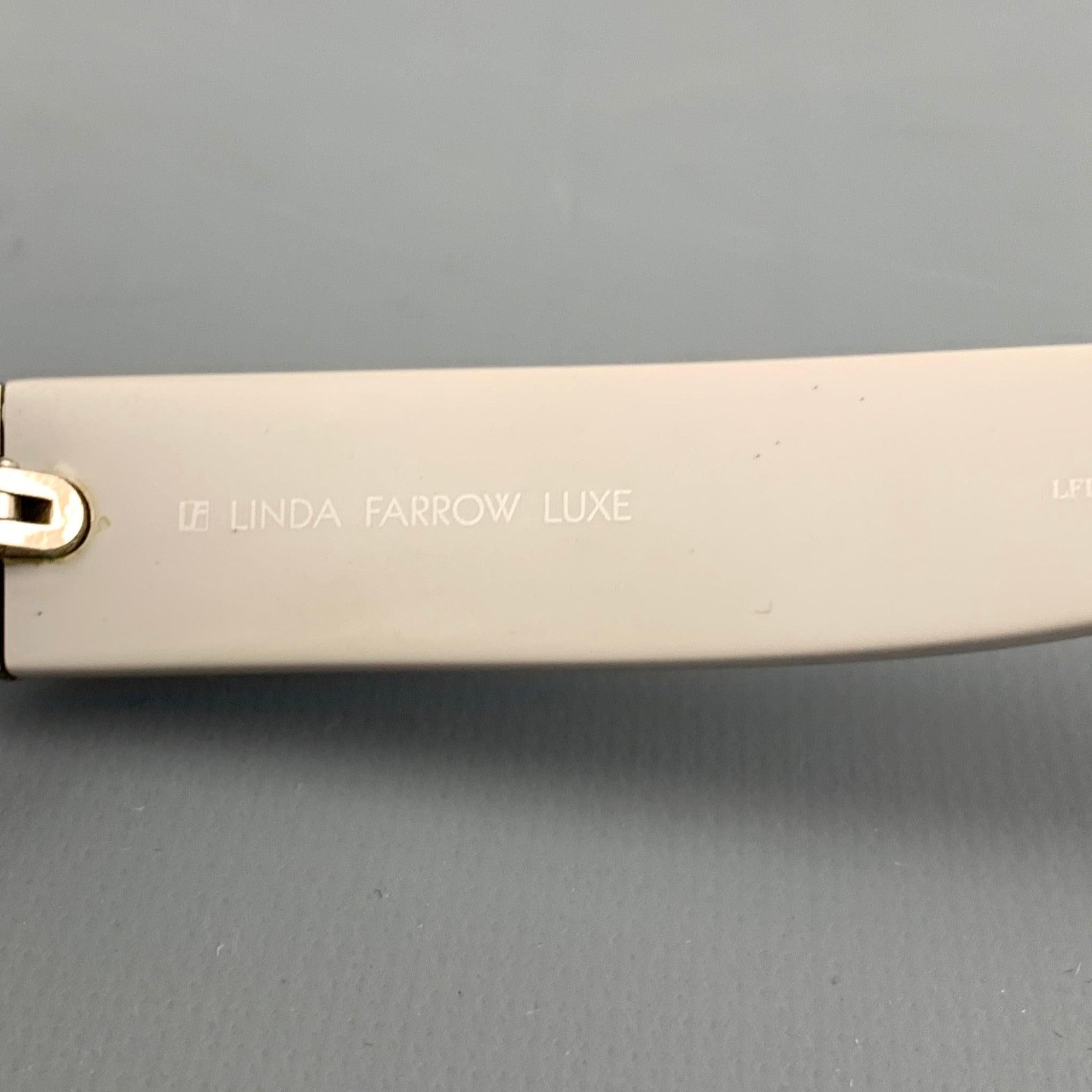 LINDA FARROW Luxe Light Gray Acetate Frames For Sale 1
